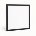 Matte black square 12 by 12 wall picture frame on a light background