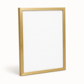 Slim brushed-gold 8 by 10 wall picture frame on a light background