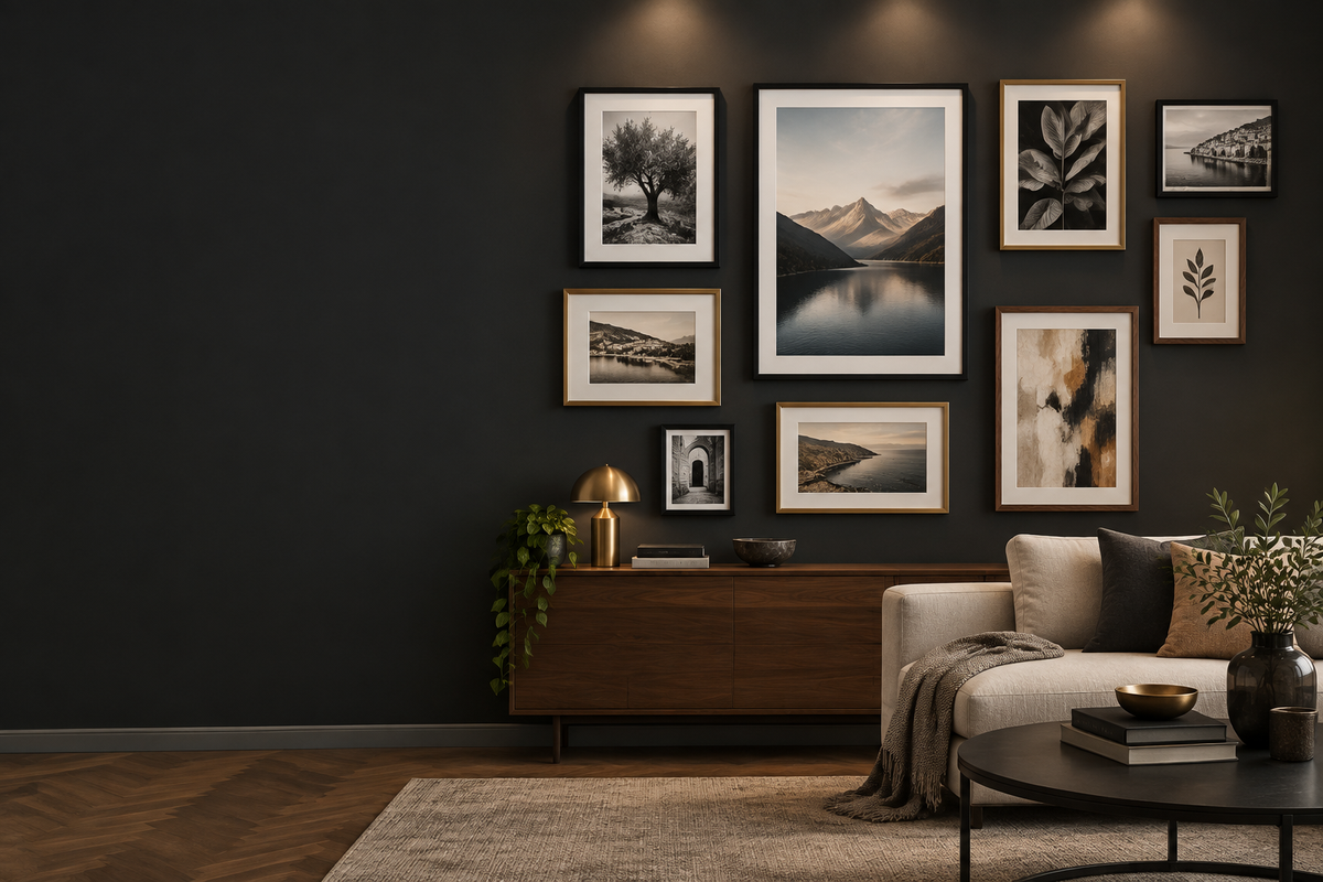 Luxury dark gallery-wall hero